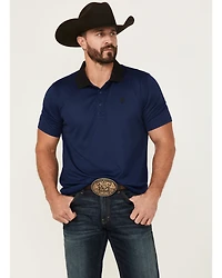 RANK 45® Men's Pickup Geo Print Short Sleeve Button-Down Polo Shirt