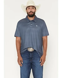 Panhandle Slim Men's Geo Print Short Sleeve Snap Polo Shirt