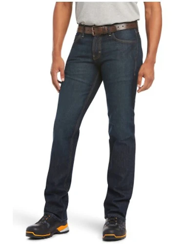 Ariat Men's M7 Rebar Durastretch Dark Basic Slim Straight Work Jeans