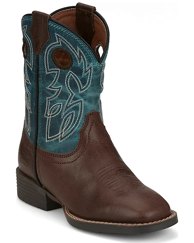 Justin Boys' Bowline Western Boots - Square Toe