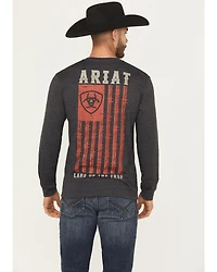 Ariat Men's Barbed Flag Logo Long Sleeve Graphic T-Shirt