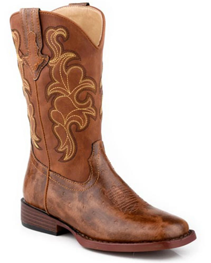 Roper Little Boys' Quills Western Boots - Broad Square Toe