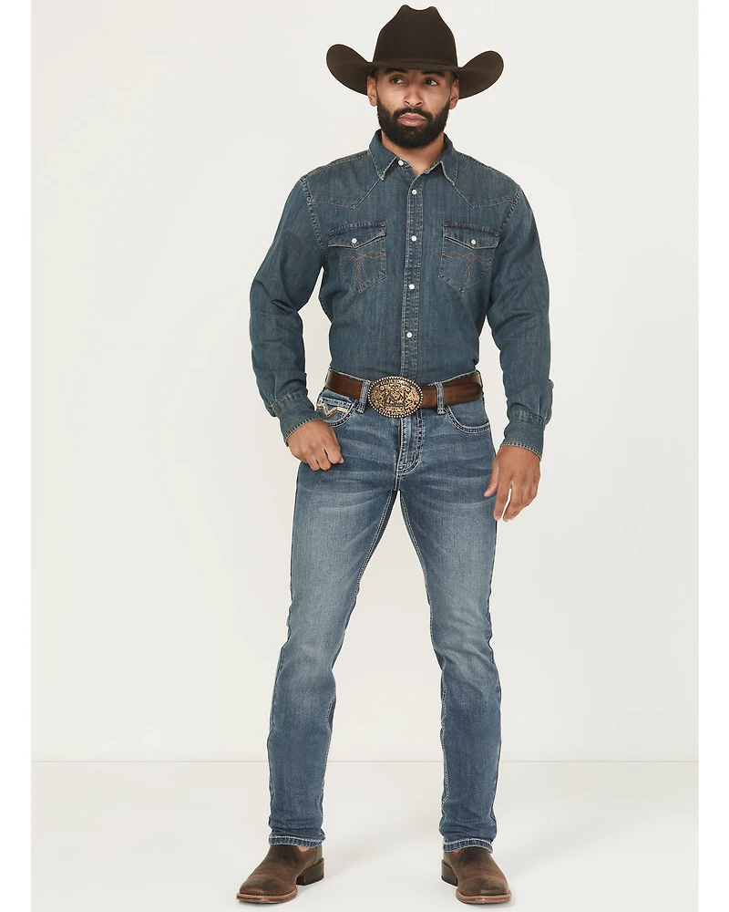 Rock & Roll Denim Men's Medium Wash Skinny Stretch Jeans