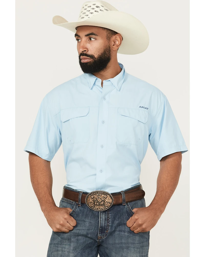 Ariat Men's VentTEK Solid Outbound Short Sleeve Button-Down Shirt
