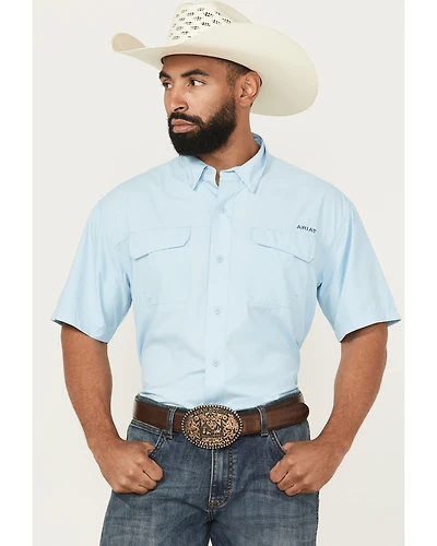 Ariat Men's VentTEK Solid Outbound Short Sleeve Button-Down Shirt