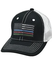 Justin Men's Front Line Flag Patch Mesh-Back Ball Cap