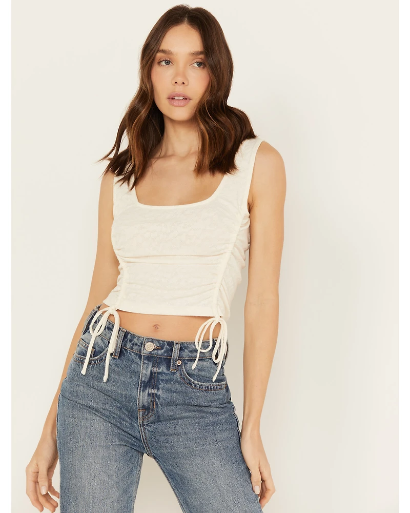 Shyanne Women’s Pointelle Cinch Front Tank