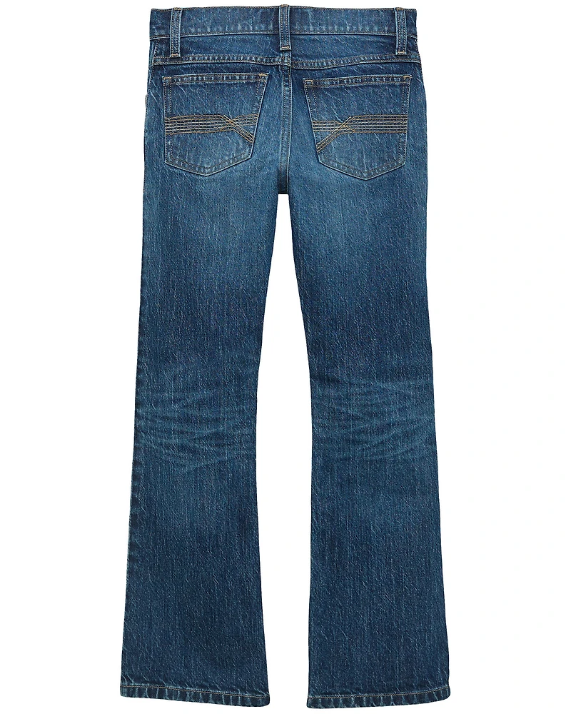 Wrangler 20X Little Boys' Dark Wash Slim Bootcut Stretch Denim Jeans