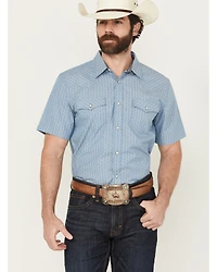 Cody James Men's Cowboy Way Striped Print Short Sleeve Snap Western Shirt