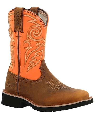 Rocky Boys' Monocrepe Western Boots - Broad Square Toe