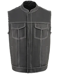 Milwaukee Leather Men's Old Glory Laced Arm Hole Concealed Carry Vest