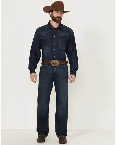 Cinch Men's Grant Dark Wash Relaxed Bootcut Performance Stretch Denim Jeans