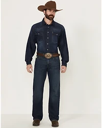 Cinch Men's Grant Dark Wash Relaxed Bootcut Performance Stretch Denim Jeans