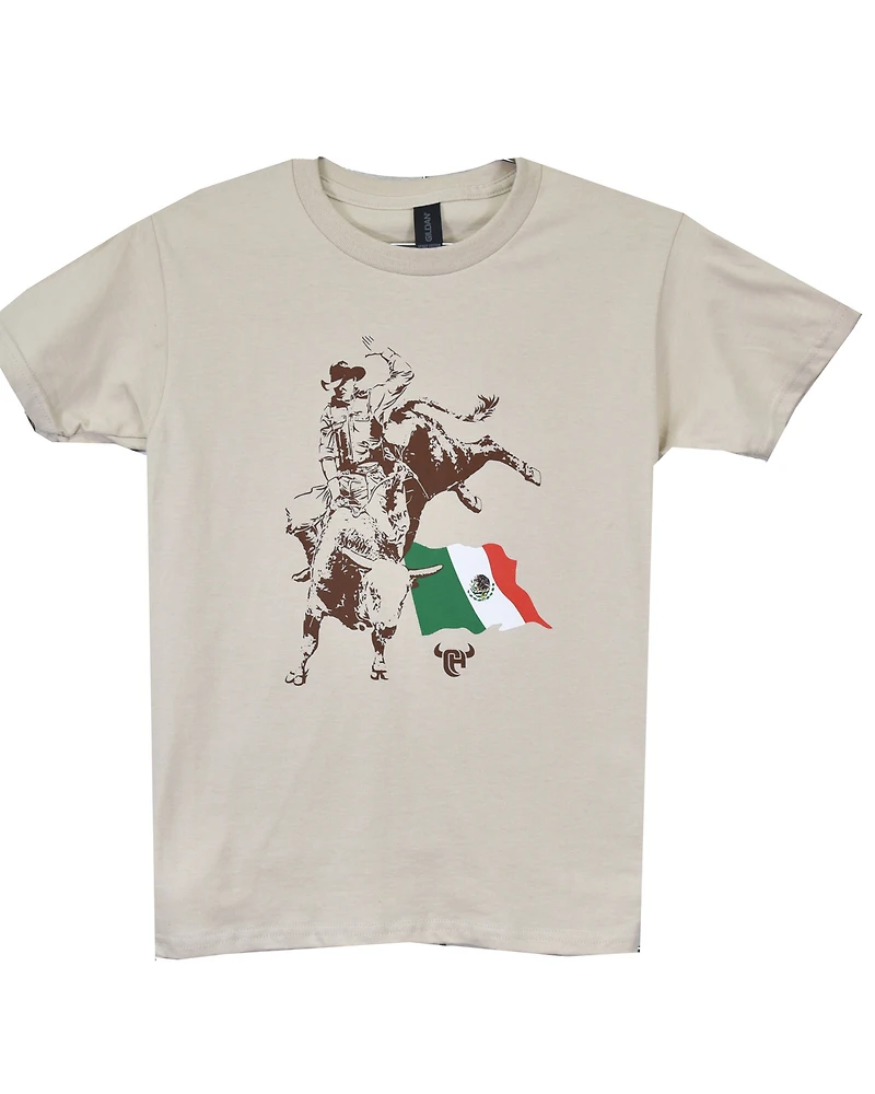 Cowboy Hardware Boys' Mexico Flag Short Sleeve Graphic T-Shirt