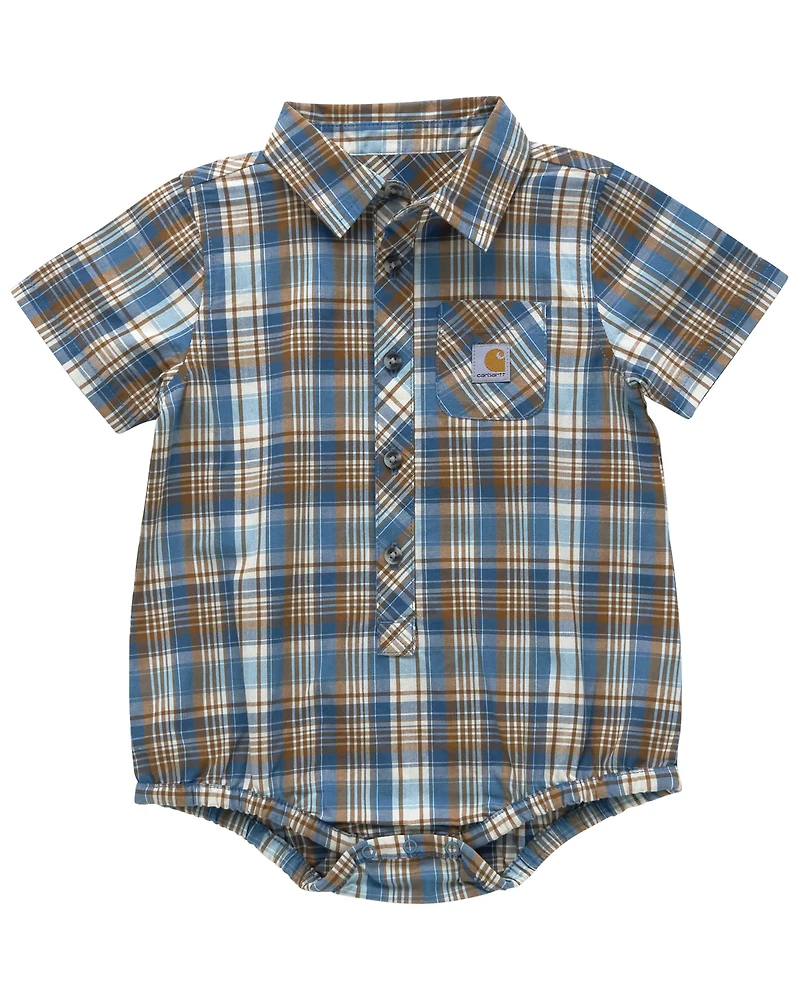 Carhartt Infant Boys' Plaid Print Onesie