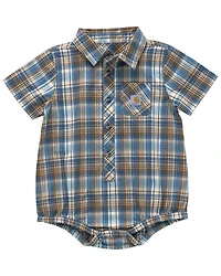 Carhartt Infant Boys' Plaid Print Onesie