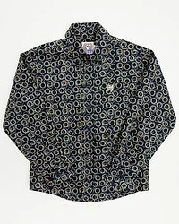 Cinch Toddler Boys' Geo Print Long Sleeve Button-Down Western Shirt