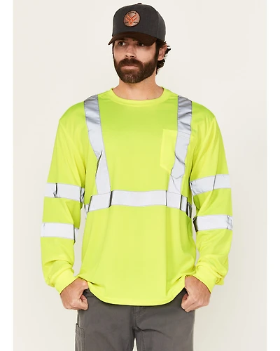 Hawx Men's Reflective Long Sleeve Work T-Shirt - Big