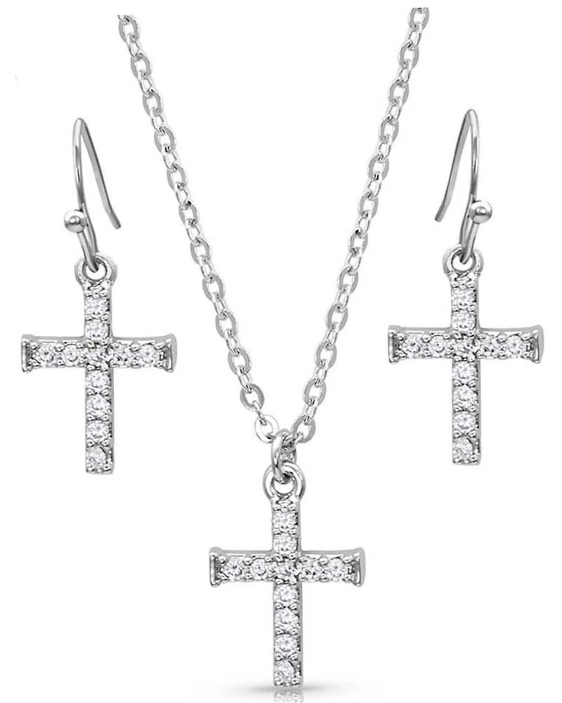 Montana Silversmiths Women's Unwavering Cross Jewelry Set - 2 Piece