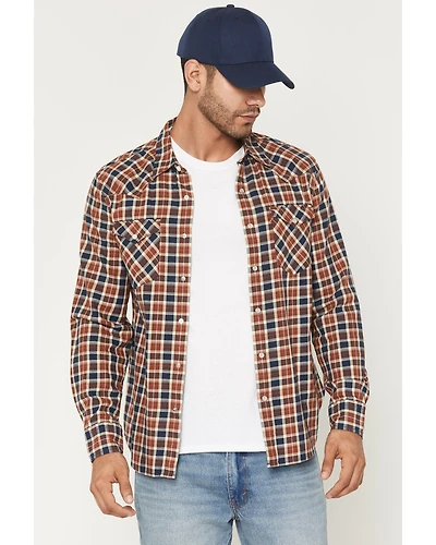 Levi's Men's Jesper Plaid Print Long Sleeve Snap Flannel Shirt