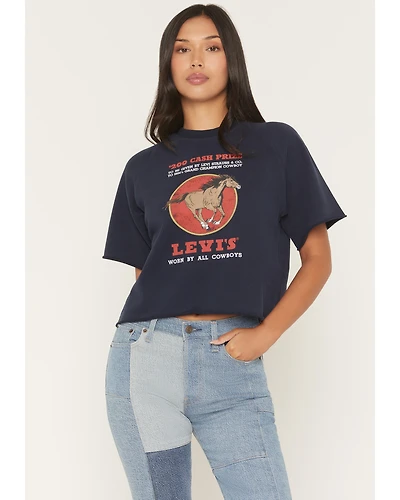 Levi's Women's Horse Logo Short Sleeve Sweatshirt Tee
