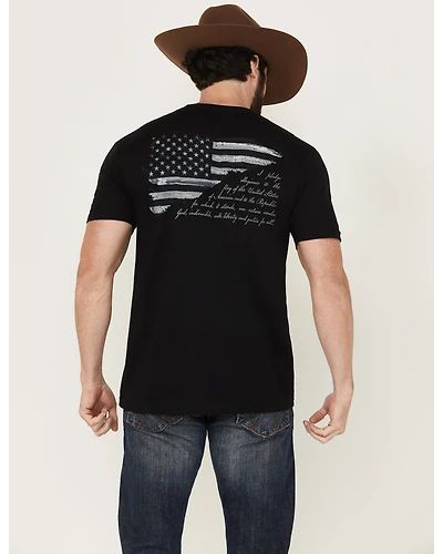 Kick Brass Men's Pledge Of Allegiance Short Sleeve Graphic T-Shirt