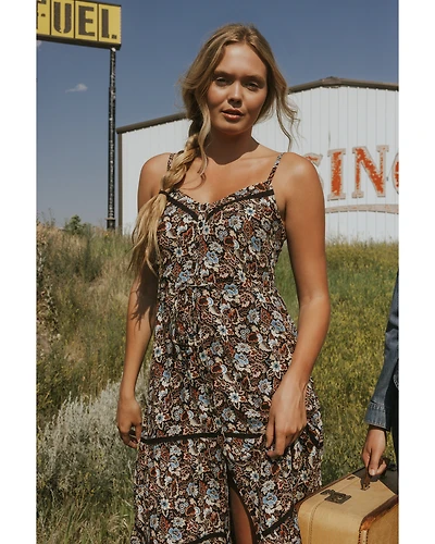 Idyllwind Women's Floral Print Sleeveless Maxi Dress