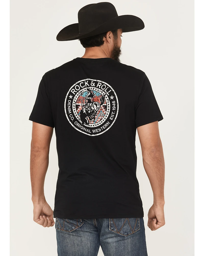 Rock & Roll Denim Men's Bronc Rider Short Sleeve Graphic T-Shirt