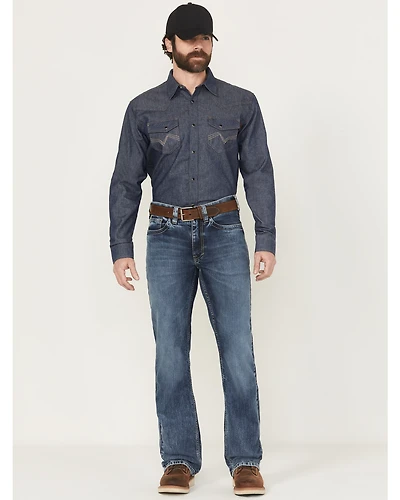 Cody James Men's FR Medium Wash Slim Bootcut Stretch Denim Work Jeans