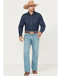 Wrangler Men's Retro Midland Medium Washed Relaxed Fit Bootcut Stretch Denim Jeans