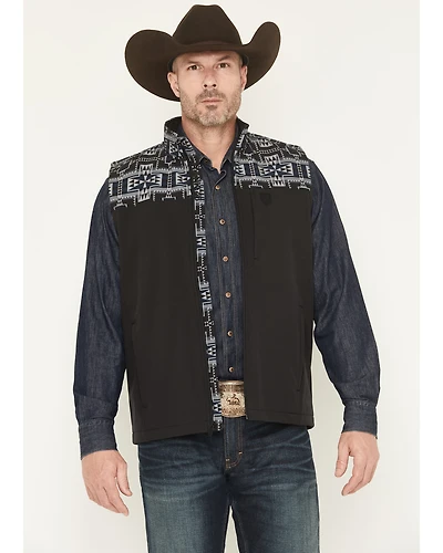 RANK 45® Men's Cheneka Colorblock Southwestern Softshell Vest - Tall