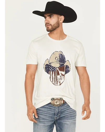 Cody James Men's Best Friend Americana Skull Short Sleeve Graphic T-Shirt