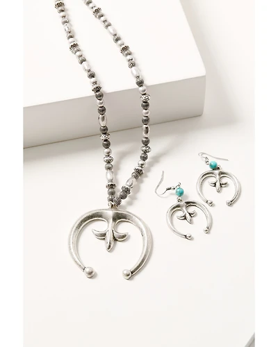Shyanne Women's Rodeo Sunset Squash Blossom Jewelry Set - 2 Piece