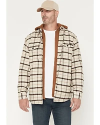 Hawx Men's Bronson Plaid Print Insulated Hooded Flannel Shirt Jacket