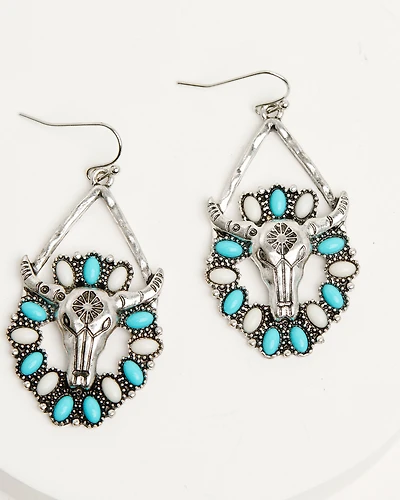 Shyanne Women's Steerhead Teardrop Earrings