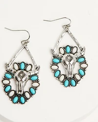 Shyanne Women's Steerhead Teardrop Earrings