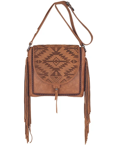 Catchfly Women's Southwestern Embossed Crossbody Bag