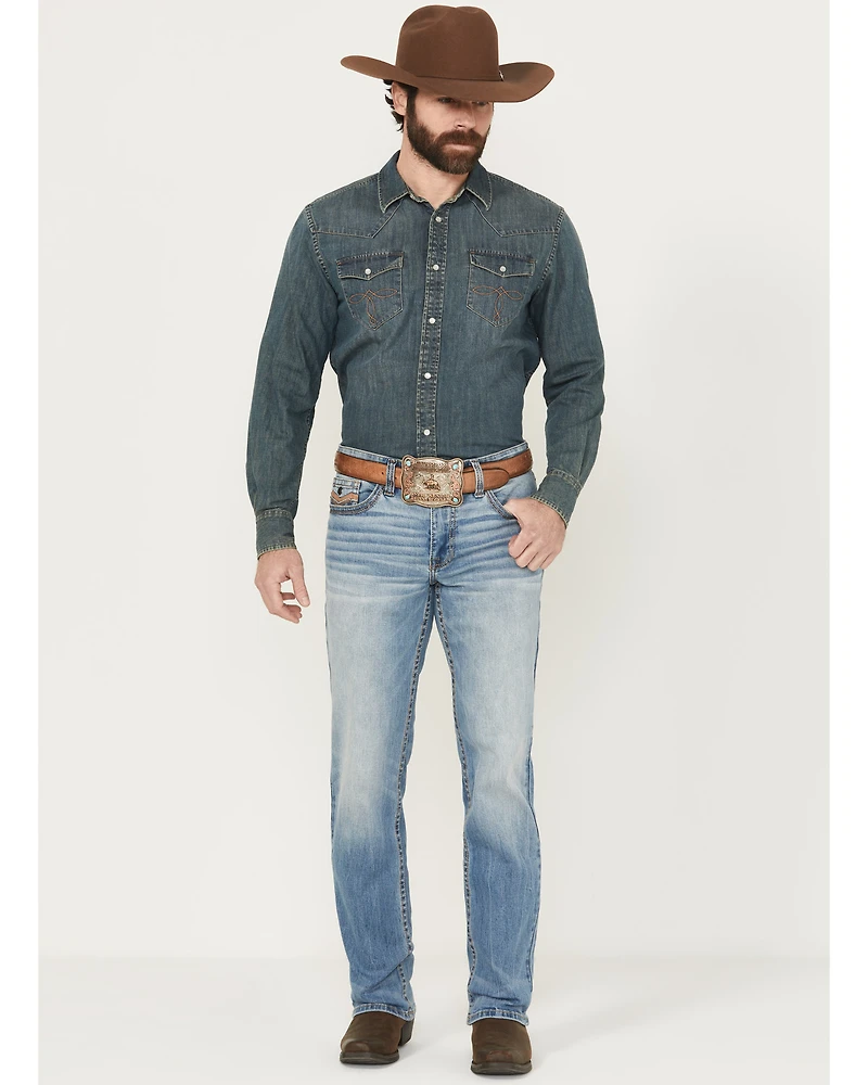 Cody James Men's Gunner Wash Jackson Slim Straight Stretch Denim Jeans