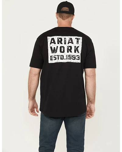 Ariat Men's Rebar Workman Brickyard Short Sleeve Pocket Work T-Shirt