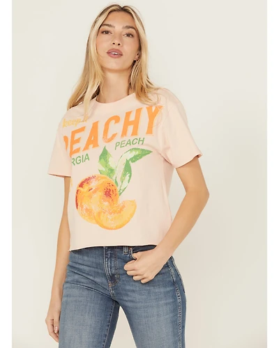 Blended Women's Keep It Peachy Short Sleeve Graphic Tee