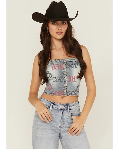 The Laundry Room Women's Boot Barn Exclusive Coors Light Denim Bustier