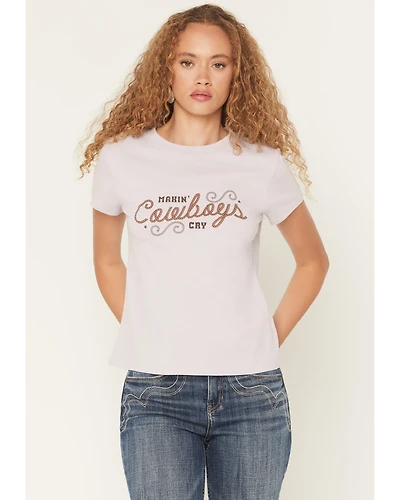 Idyllwind Women's Makin' Cowboys Cry Short Sleeve Graphic Baby Tee