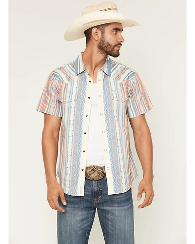 Sendero Provisions Men's Wyatt Serape Striped Short Sleeve Snap Western Shirt