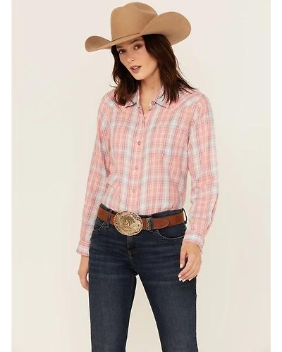 Ariat Women's Billie Jean Plaid Print Long Sleeve Button-Down Western Shirt