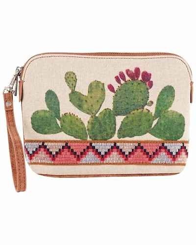 Catchfly Women's Prickly Pear Cactus Cosmetic Pouch