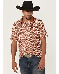 RANK 45® Men's Crossfire Southwestern Print Short Sleeve Polo
