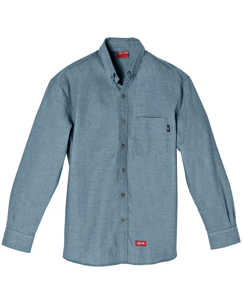 Dickies Men's FR Chambray Long Sleeve Work Shirt
