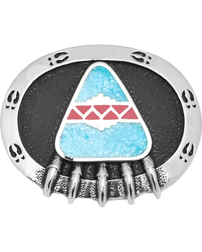 Western Express Women's Turquoise Bear Claw Belt Buckle