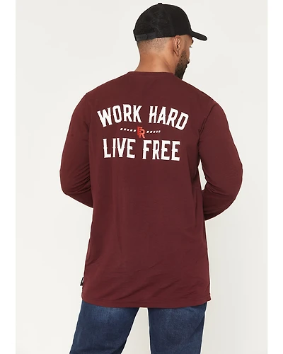 Ariat Men's Boot Barn Exclusive FR Work Hard Live Free Long Sleeve T-Shirt