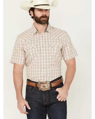 Cody James Men's Rangewear Plaid Print Short Sleeve Snap Western Shirt